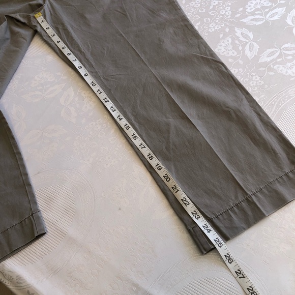 Eileen Fisher Chino Tan/Khaki Cropped Capri Straight Pants Women’s Size 12 - Picture 12 of 15